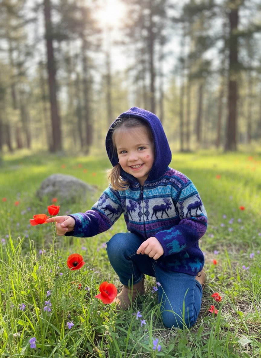 Handmade Kids' Wool-Blend Sweater